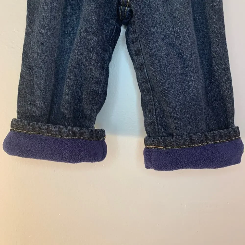 OLD NAVY Boy’s Fleece Lined Dark Wash Jeans / Size: 6-12 Months